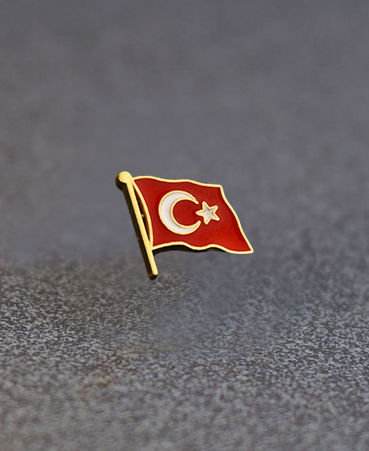 Türk Bayrağı Mineli Rozet